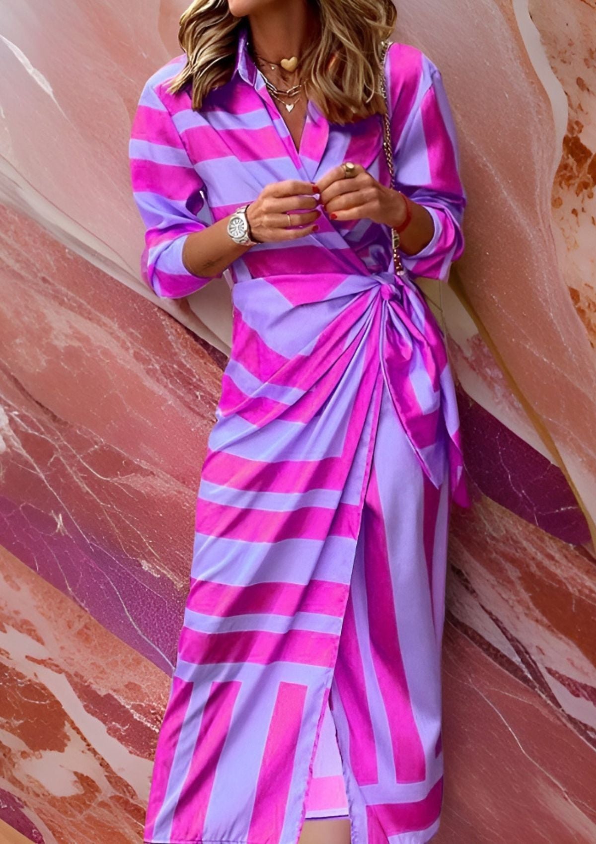 Ursula | Bedrucktes Wickelkleid