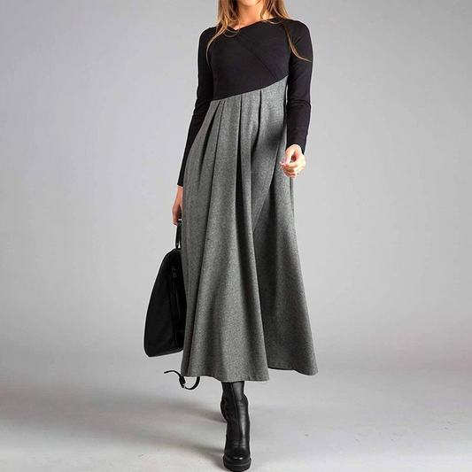 Paola | Langärmeliges Maxikleid